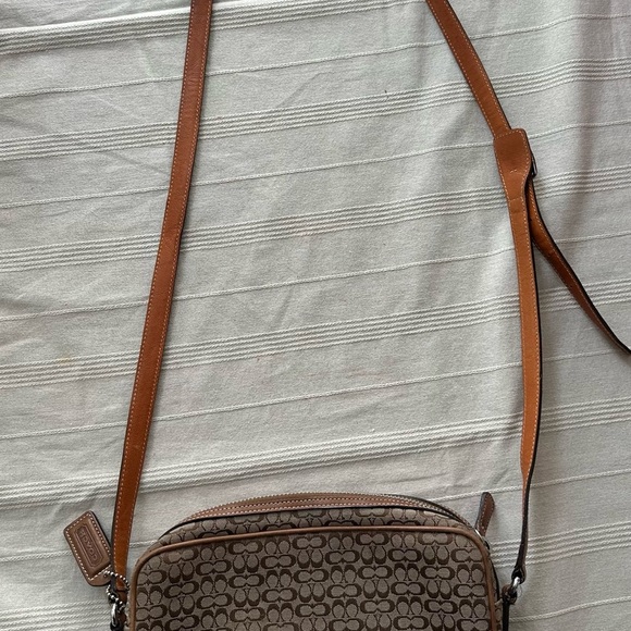 Coach Brown Monogram Crossbody Bag - Picture 2 of 9